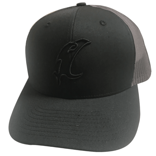 Vicious Fishing "Vic" Outline Black & Charcoal Adjustable Hat - Angler's Pro Tackle & Outdoors