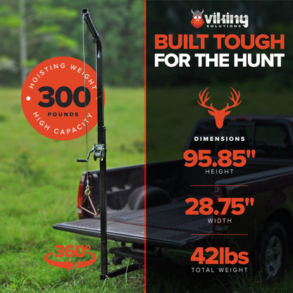 Viking Solutions VKS - VRJ201 Rack Jack II Hitch Mounted Hoist for Game Animals - Angler's Pro Tackle & Outdoors