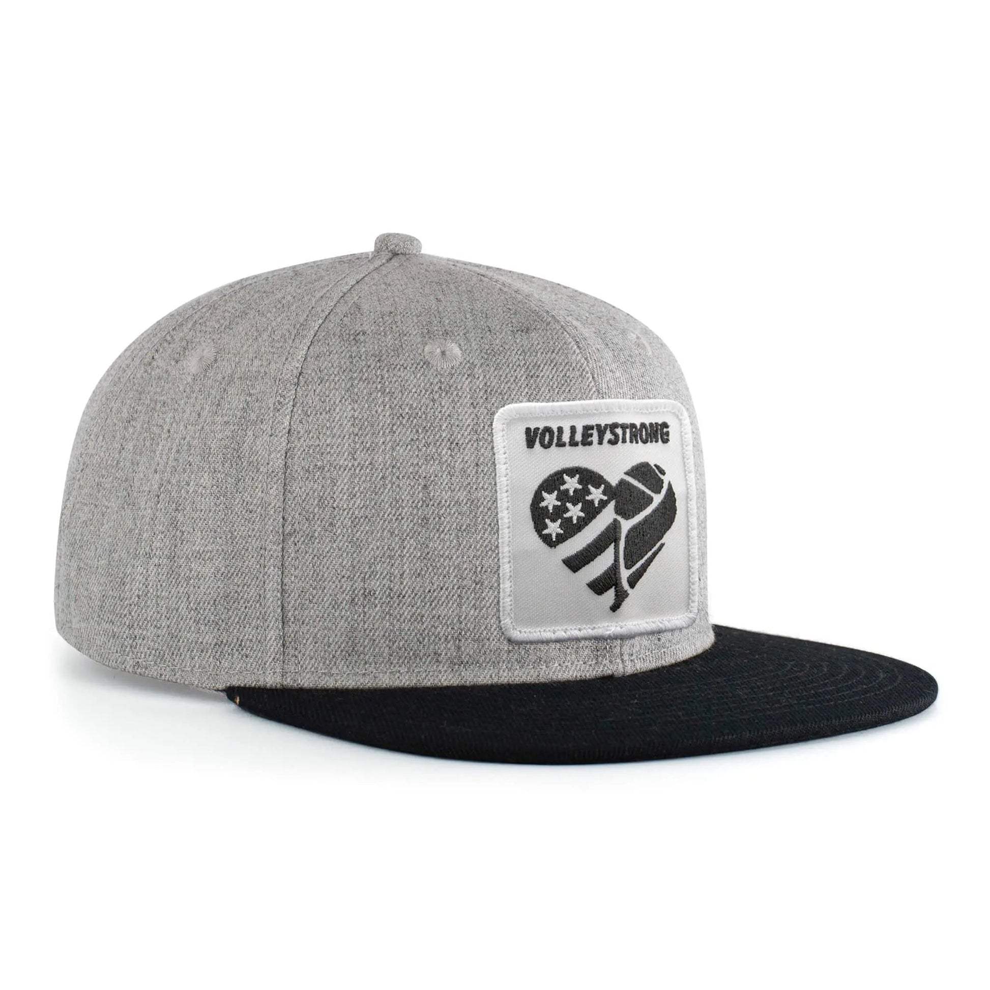 Volleystrong Classic Snapback Hat Light Heather/Black - Angler's Pro Tackle & Outdoors