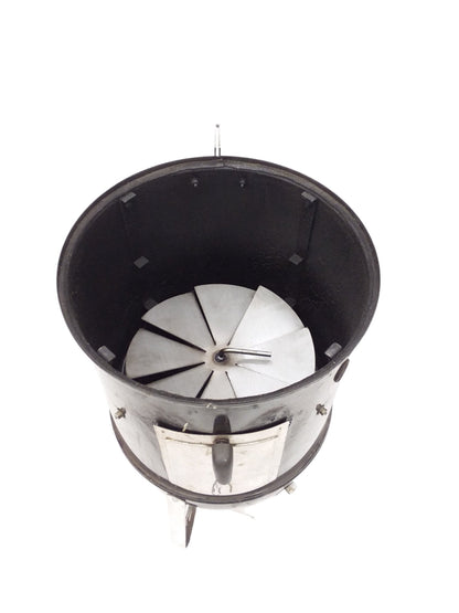 Hunsaker Vortex Smokers Vortex Charcoal Basket for WSM & Drum Cookers - Heavy Duty 14 Gauge Steel -Made in the USA - Promotes Even Cooking, Helps Prevent Burning - Round Design with Built-In Ash Plate
