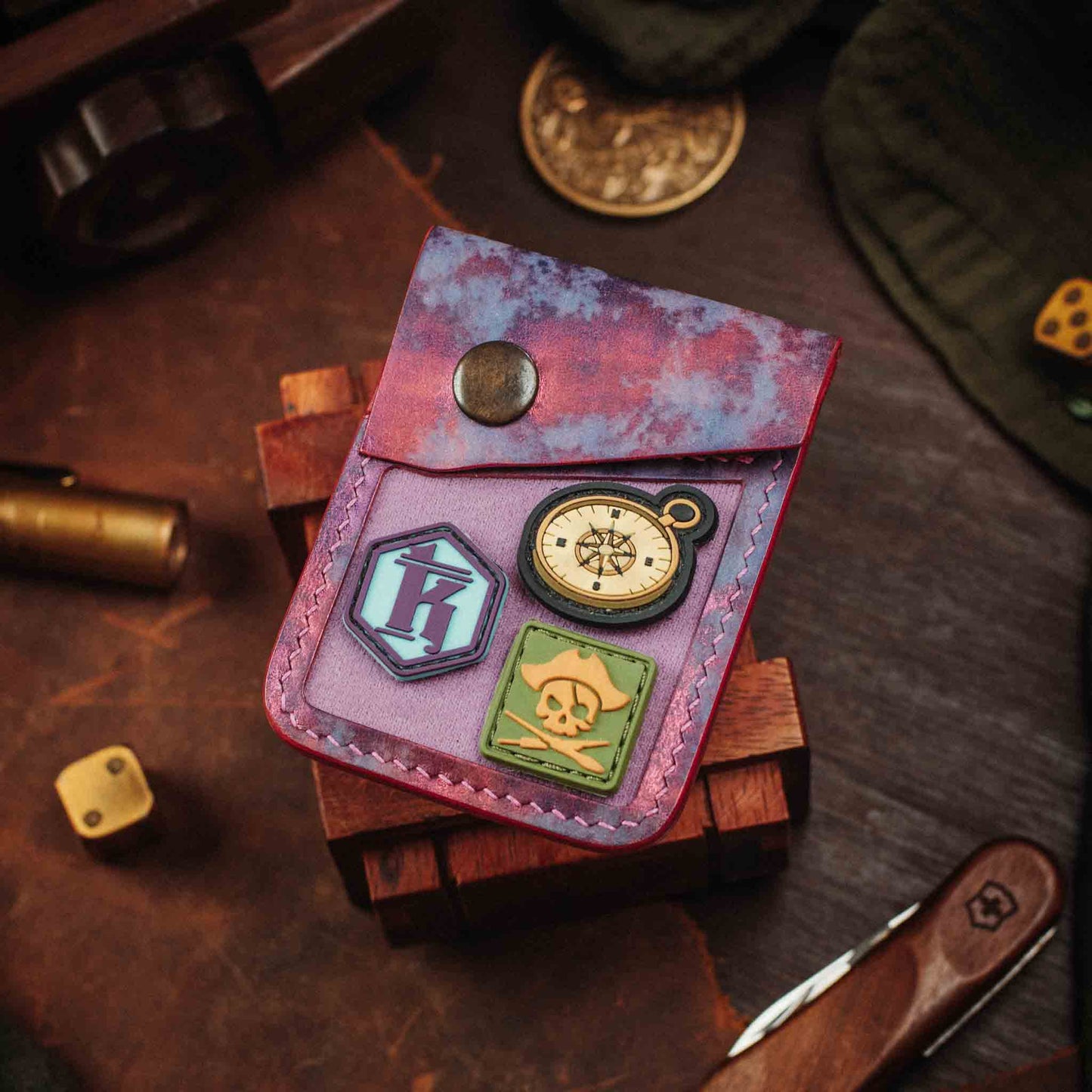Pirate Goods Leather Velcro Wallet - Voyager v2 | Patch Display Card Holder | EDC