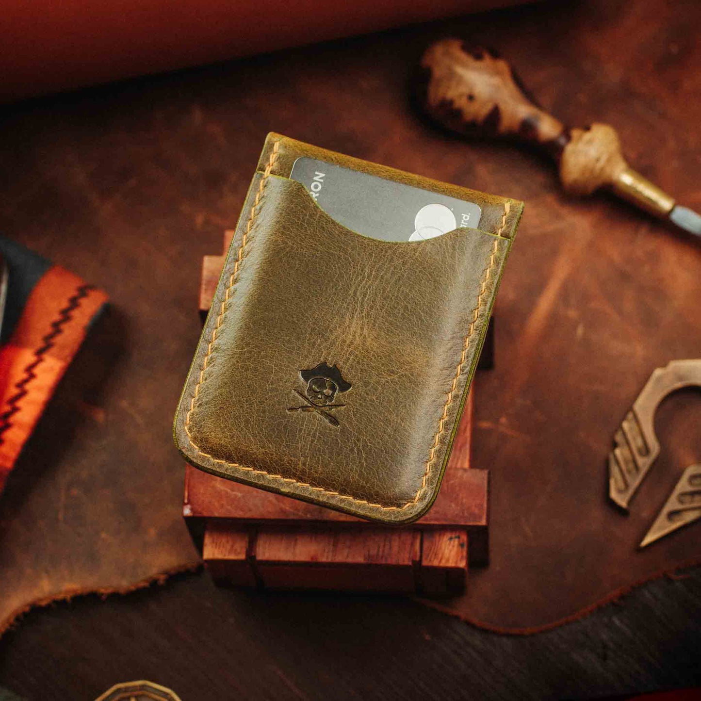 Pirate Goods Leather Velcro Wallet - Voyager v2 | Patch Display Card Holder | EDC