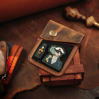 Pirate Goods Leather Velcro Wallet - Voyager v2 | Patch Display Card Holder | EDC