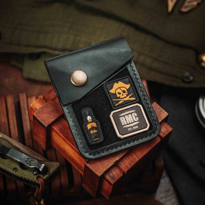 Pirate Goods Leather Velcro Wallet - Voyager v2 | Patch Display Card Holder | EDC
