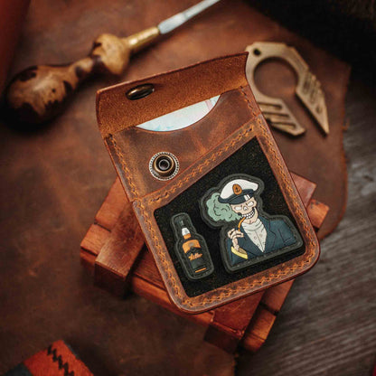 Pirate Goods Leather Velcro Wallet - Voyager v2 | Patch Display Card Holder | EDC
