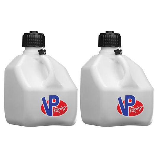 VP Racing 3 Gal Square Portable Liquid Container Utility Jug, White (2 Pk) - Angler's Pro Tackle & Outdoors