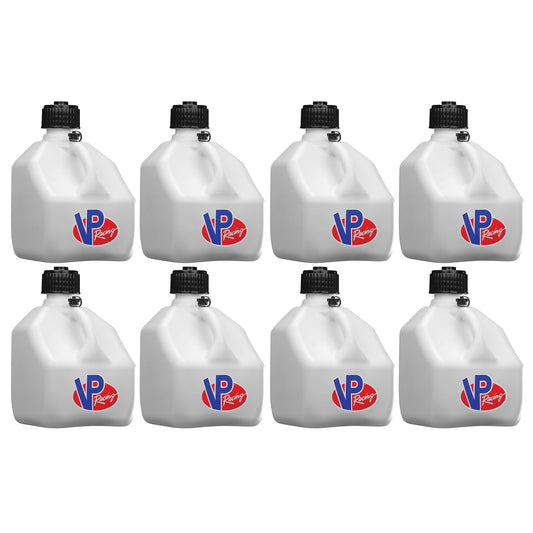 VP Racing 3 Gal Square Portable Liquid Container Utility Jug, White (8 Pk) - Angler's Pro Tackle & Outdoors