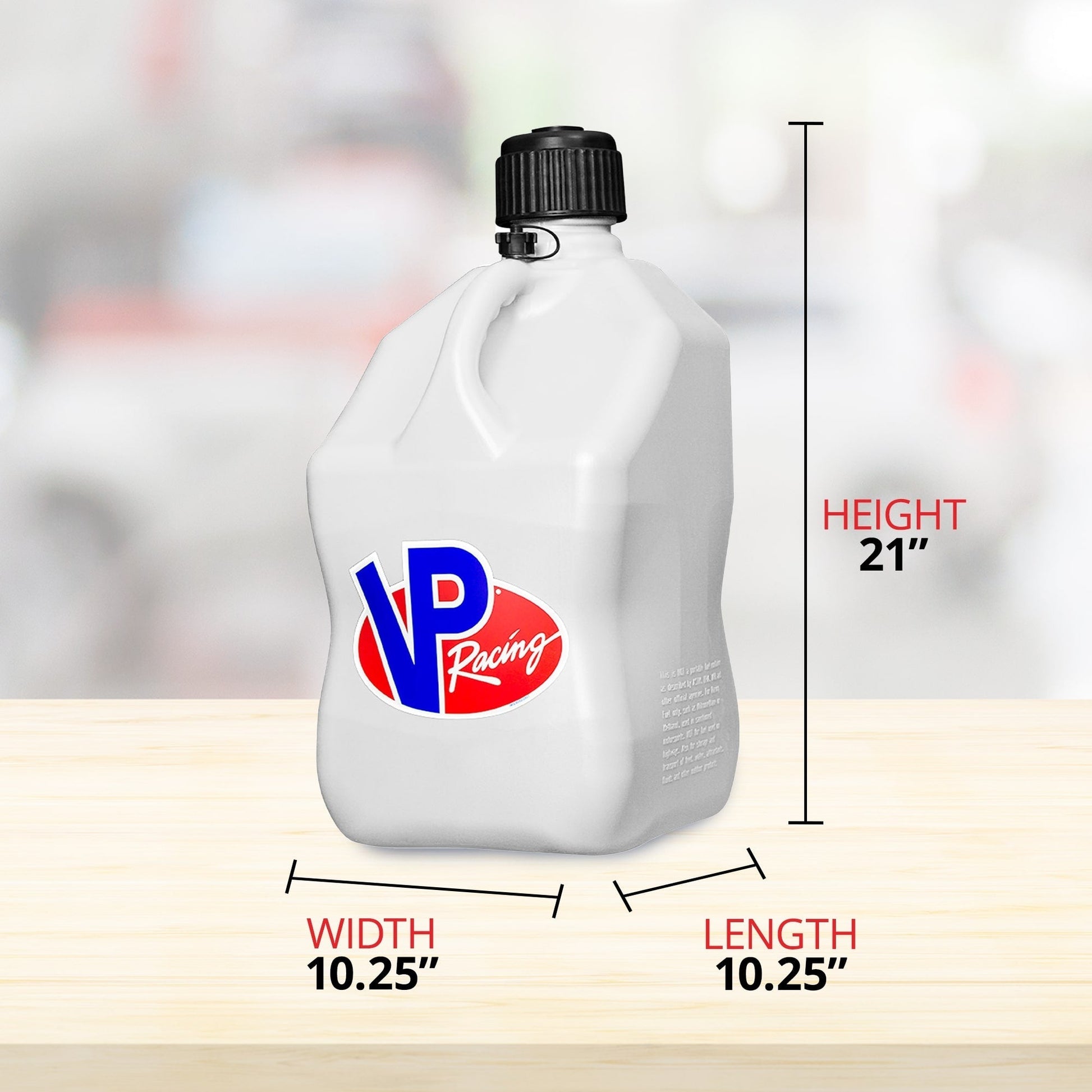 VP Racing 5.5 Gal Motorsport Racing Liquid Container Utility Jug w/Handle, White - Angler's Pro Tackle & Outdoors