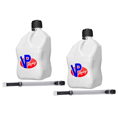 VP Racing 5.5 Gal Motorsport Racing Liquid Container Utility Jug, White (2 Pack) - Angler's Pro Tackle & Outdoors