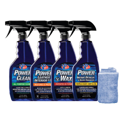 VP Racing Fuels VP Power 4 Pack Car Detailing Cleaning Kit with Microfiber Cloth - Angler's Pro Tackle & Outdoors