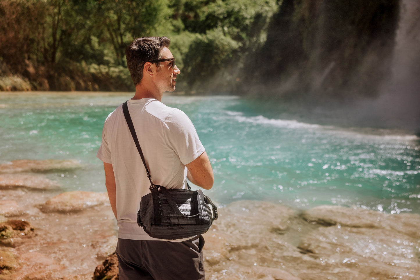 Picnic Time Midday Quilted Washable Insulated Lunch Bag