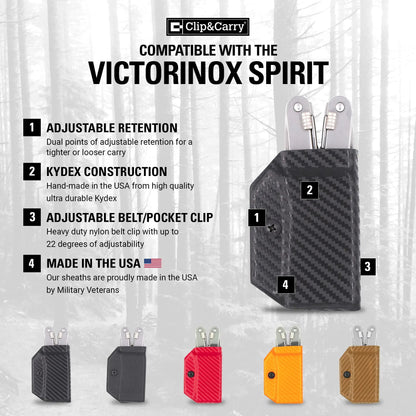 Clip & Carry Kydex Sheath for the Victorinox Spirit