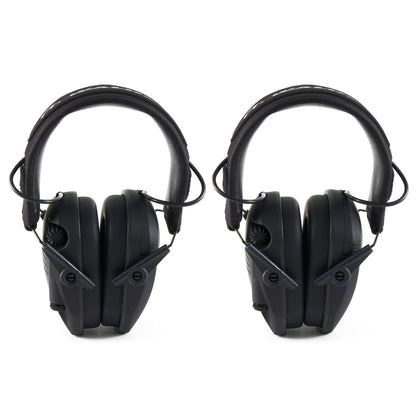 Walker's Black Punisher Razor Shooter Electronic Protection Earmuffs, (2 Pack) - Angler's Pro Tackle & Outdoors