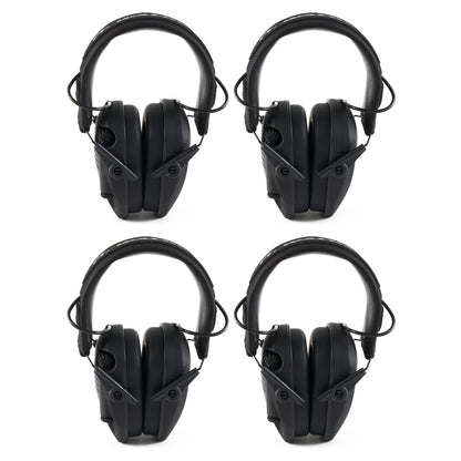 Walker's Black Punisher Razor Shooter Electronic Protection Earmuffs, (4 Pack) - Angler's Pro Tackle & Outdoors