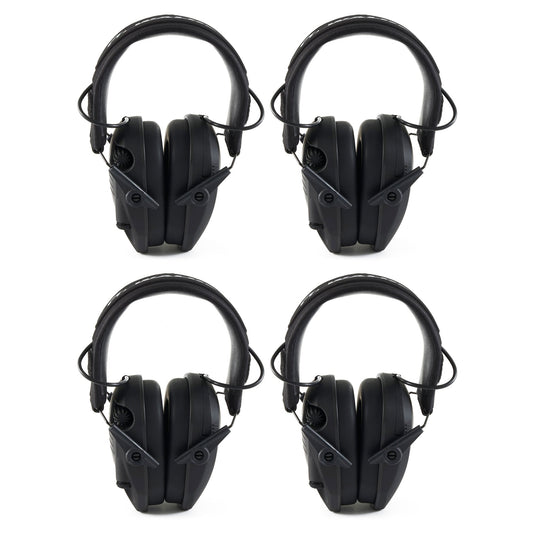 Walker's Black Punisher Razor Shooter Electronic Protection Earmuffs, (4 Pack) - Angler's Pro Tackle & Outdoors