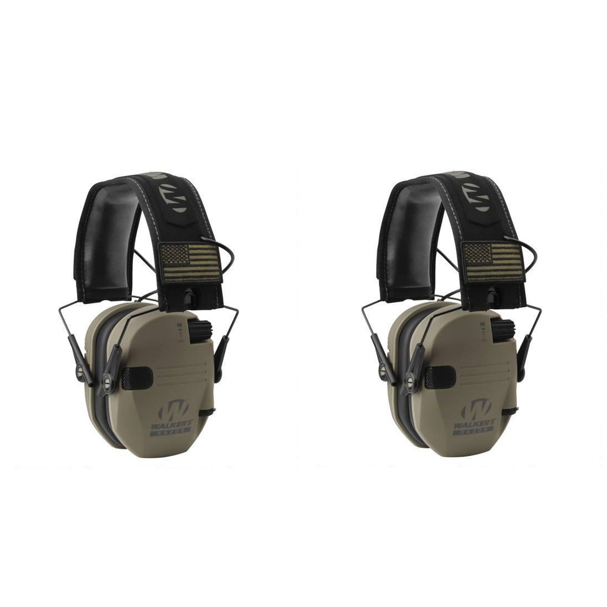 Walker's Patriot Razor Slim Shooting Ear Protection Muffs, NRR 23dB (2 Pack) - Angler's Pro Tackle & Outdoors