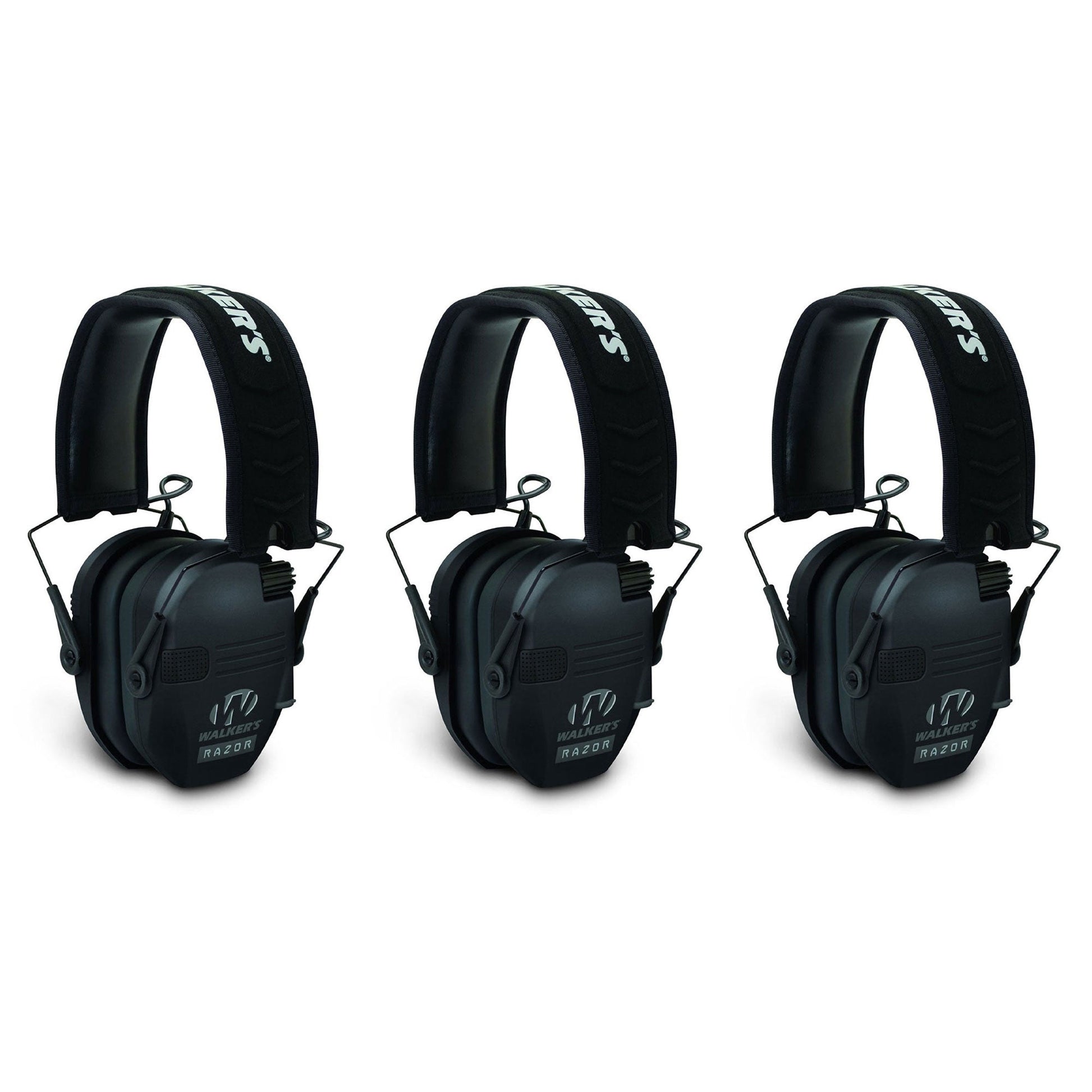 Walker's Razor Shooter Electronic Folding Hearing Protection Earmuffs (3 Pack) - Angler's Pro Tackle & Outdoors