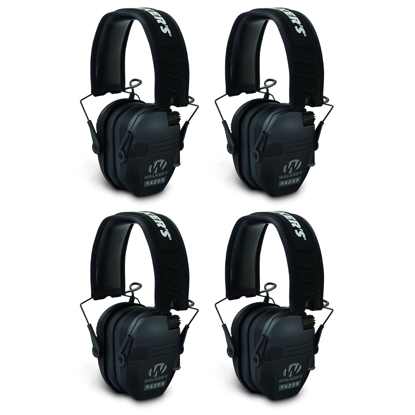 Walker's Razor Shooter Electronic Folding Hearing Protection Earmuffs (4 Pack) - Angler's Pro Tackle & Outdoors