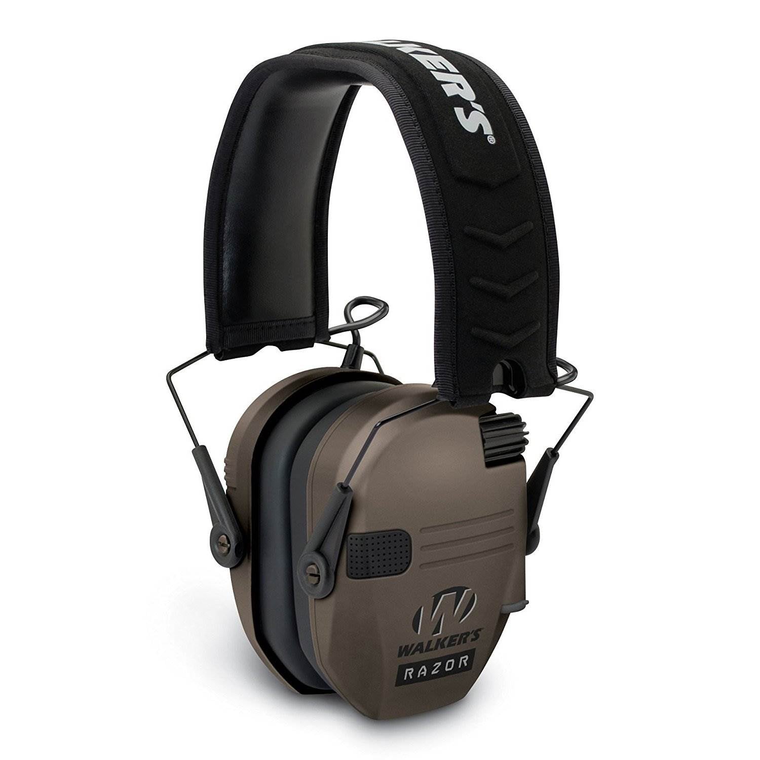 Walker's Razor Slim Electronic Folding Ear Protection Muffs for Shooting, Earth - Angler's Pro Tackle & Outdoors