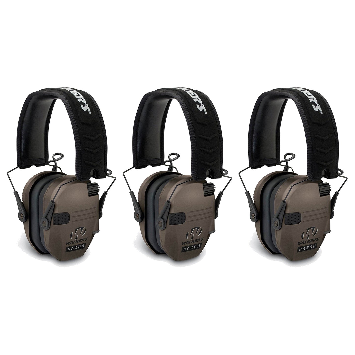 Walker's Razor Slim Shooter Electronic Folding Hearing Protective Muffs (3 Pack) - Angler's Pro Tackle & Outdoors