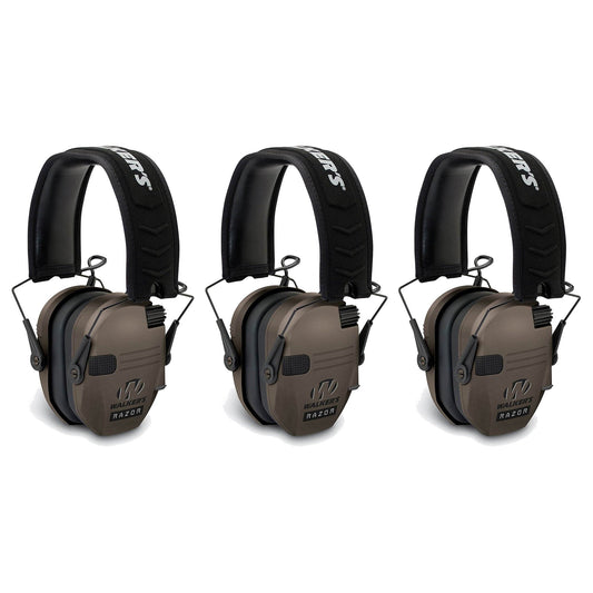 Walker's Razor Slim Shooter Electronic Folding Hearing Protective Muffs (3 Pack) - Angler's Pro Tackle & Outdoors