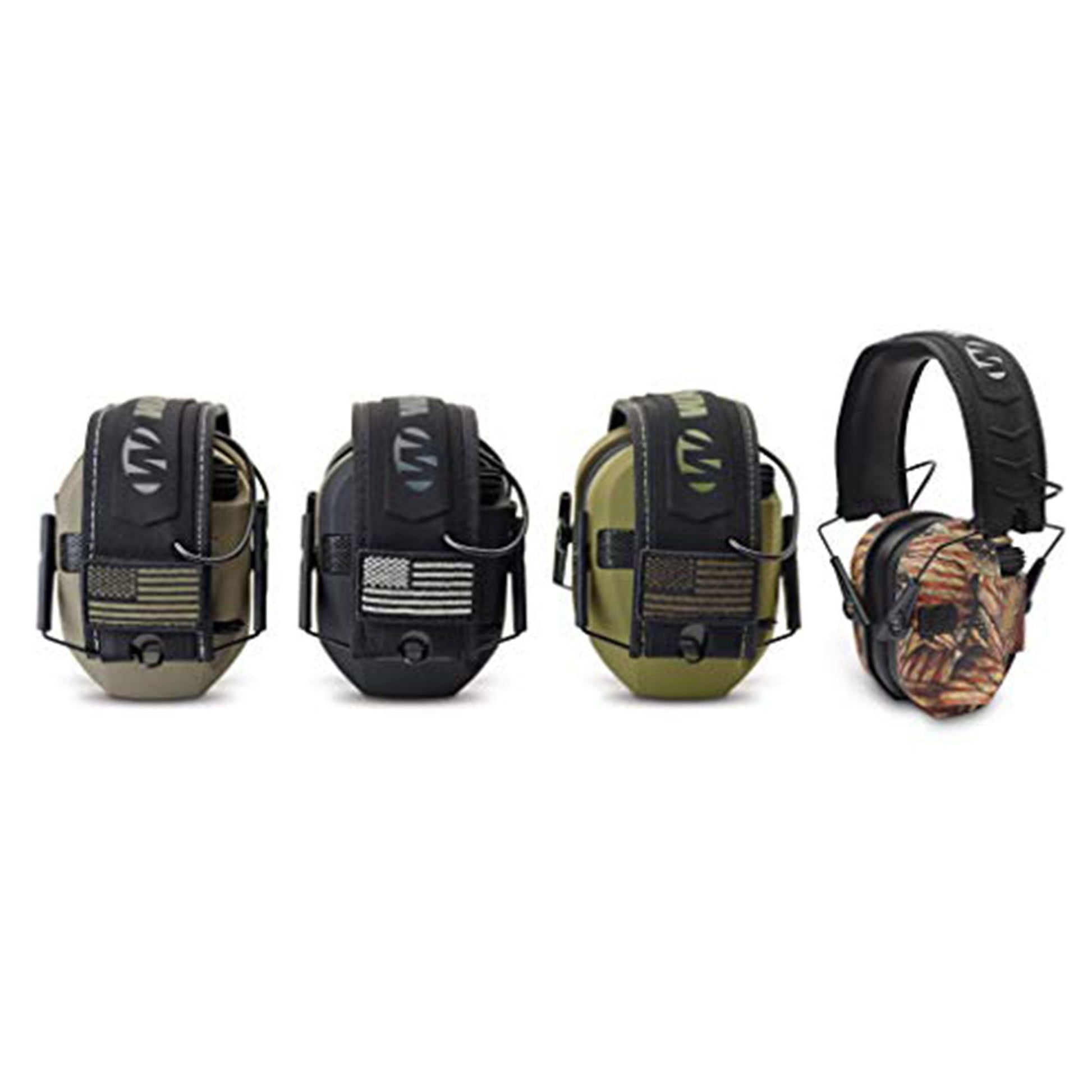 Walker's Razor Slim Shooter Electronic Hearing Earmuff, Tan Patriot (3 Pack) - Angler's Pro Tackle & Outdoors