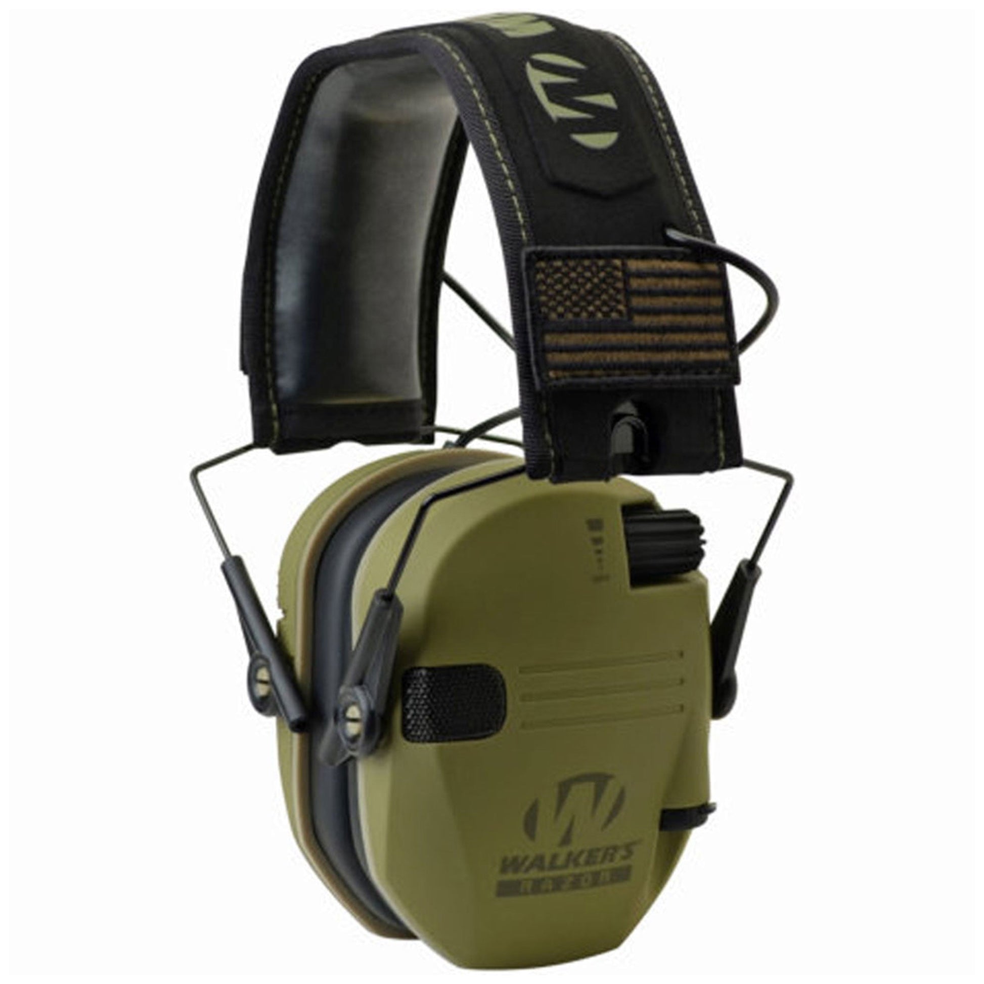 Walker's Razor Slim Shooter Electronic Hearing Earmuffs, Green Patriot (2 Pack) - Angler's Pro Tackle & Outdoors