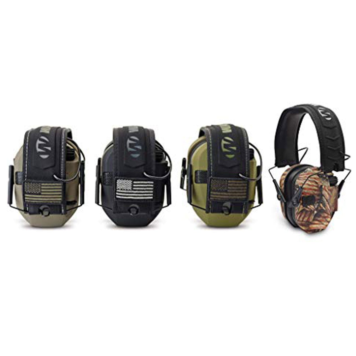 Walker's Razor Slim Shooter Electronic Hearing Earmuffs, Green Patriot (2 Pack) - Angler's Pro Tackle & Outdoors