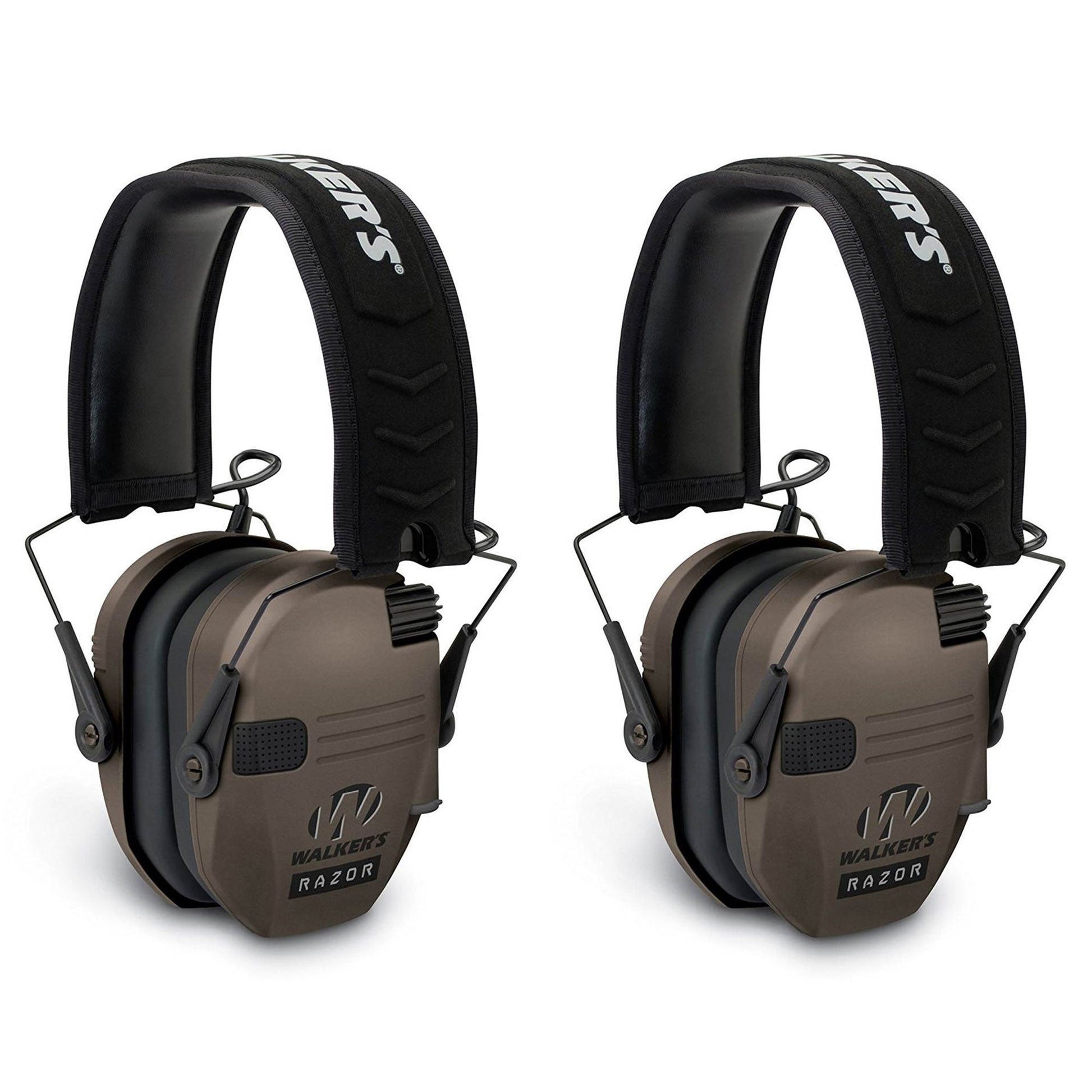 Walker's Razor Slim Shooter Electronic Hearing Protection Earmuff, 2 Pack - Angler's Pro Tackle & Outdoors