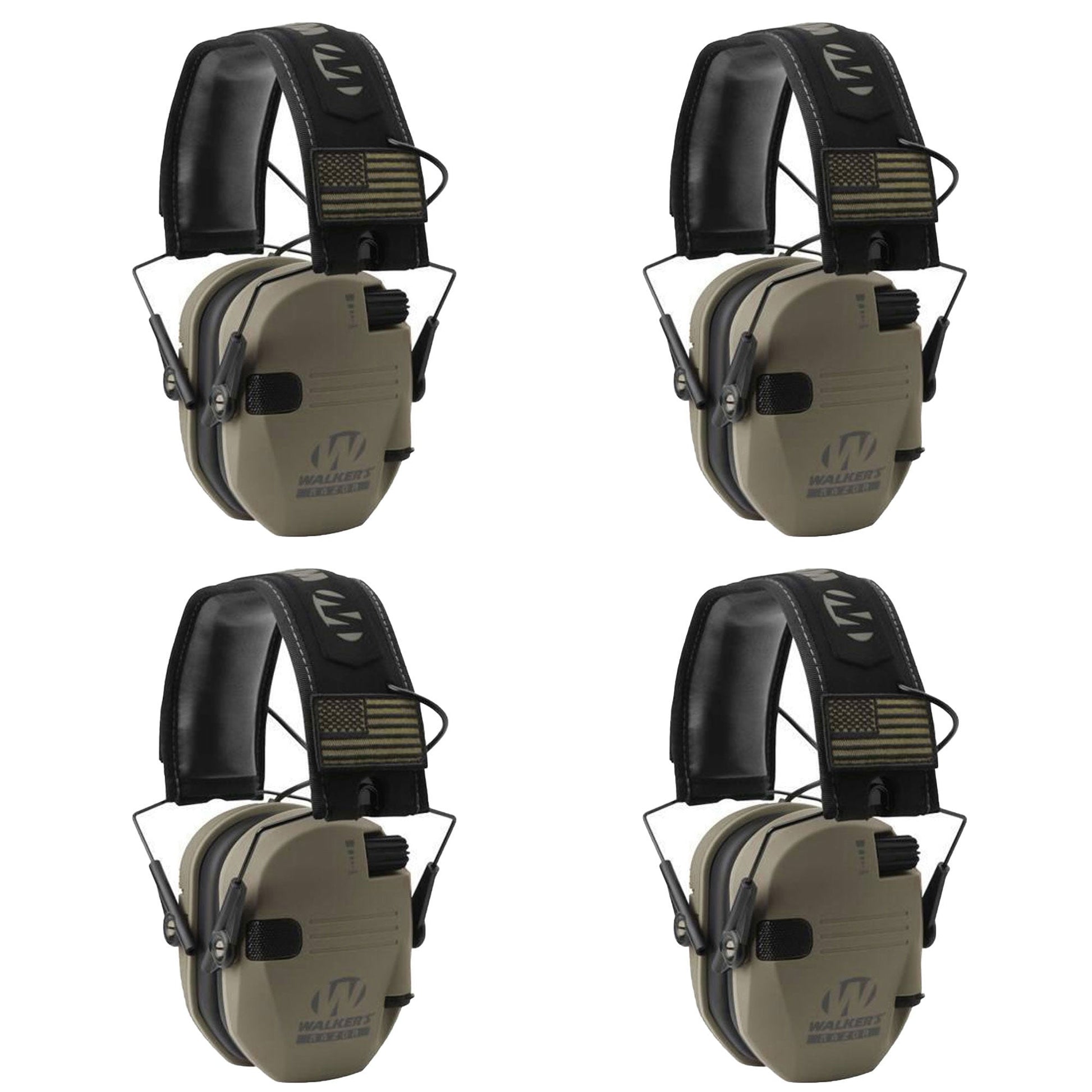 Walker's Razor Slim Shooter Electronic Hearing Protection Earmuff, (4 Pack) - Angler's Pro Tackle & Outdoors