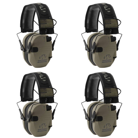 Walker's Razor Slim Shooter Electronic Hearing Protection Earmuff, (4 Pack) - Angler's Pro Tackle & Outdoors