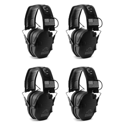 Walker's Razor Slim Shooter Hearing Protection Earmuff, Black Patriot (4 Pack) - Angler's Pro Tackle & Outdoors