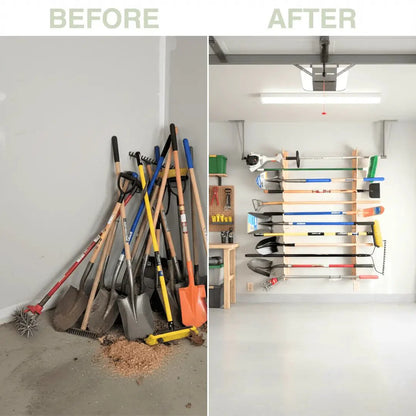 HangThis Up - BEST Garage Yard Tool Rack, Best Yard Tool Storage Rack, Garden Tool Storage, Garage Storage and Organizer