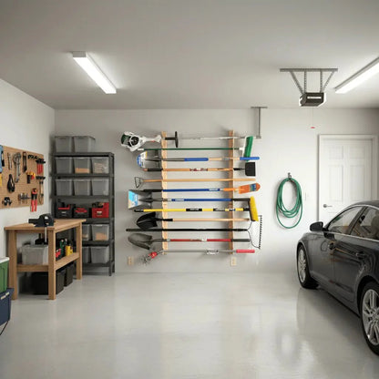 HangThis Up - BEST Garage Yard Tool Rack, Best Yard Tool Storage Rack, Garden Tool Storage, Garage Storage and Organizer