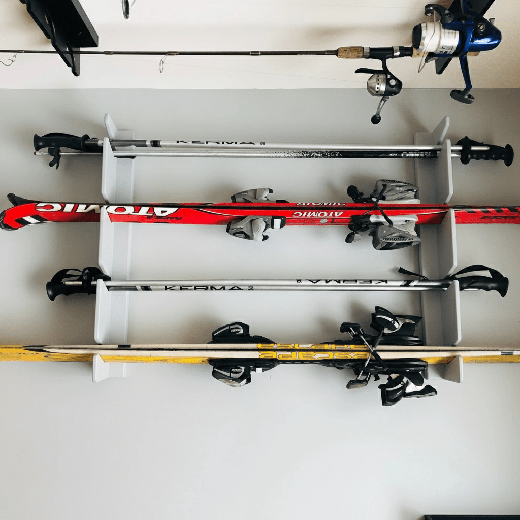 HangThis Up - Snow Ski Rack, Water Ski Storage, Snow Equipment / Basement / Indoor Spaces