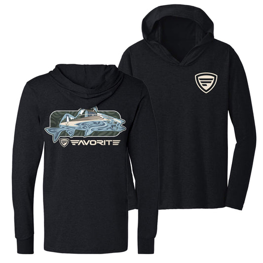 Favorite Fishing Simmer Tri-Blend Hoodie
