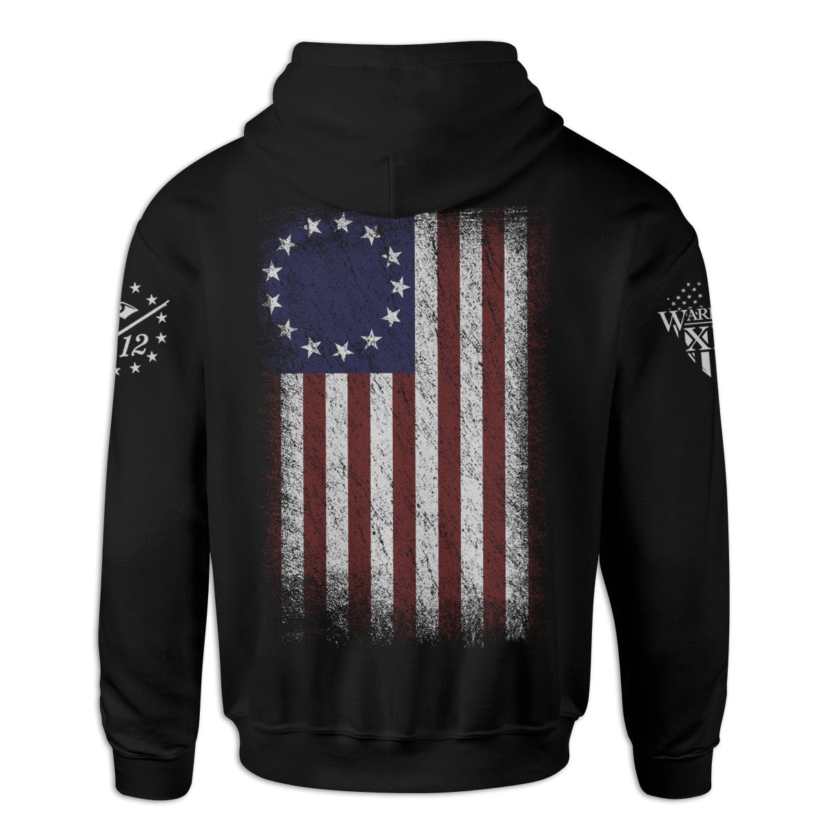 Warrior 12 - Betsy Ross Flag Hoodie - Angler's Pro Tackle & Outdoors