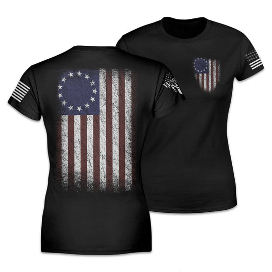 Warrior 12 - Betsy Ross Flag - Women's Relaxed Fit - Angler's Pro Tackle & Outdoors