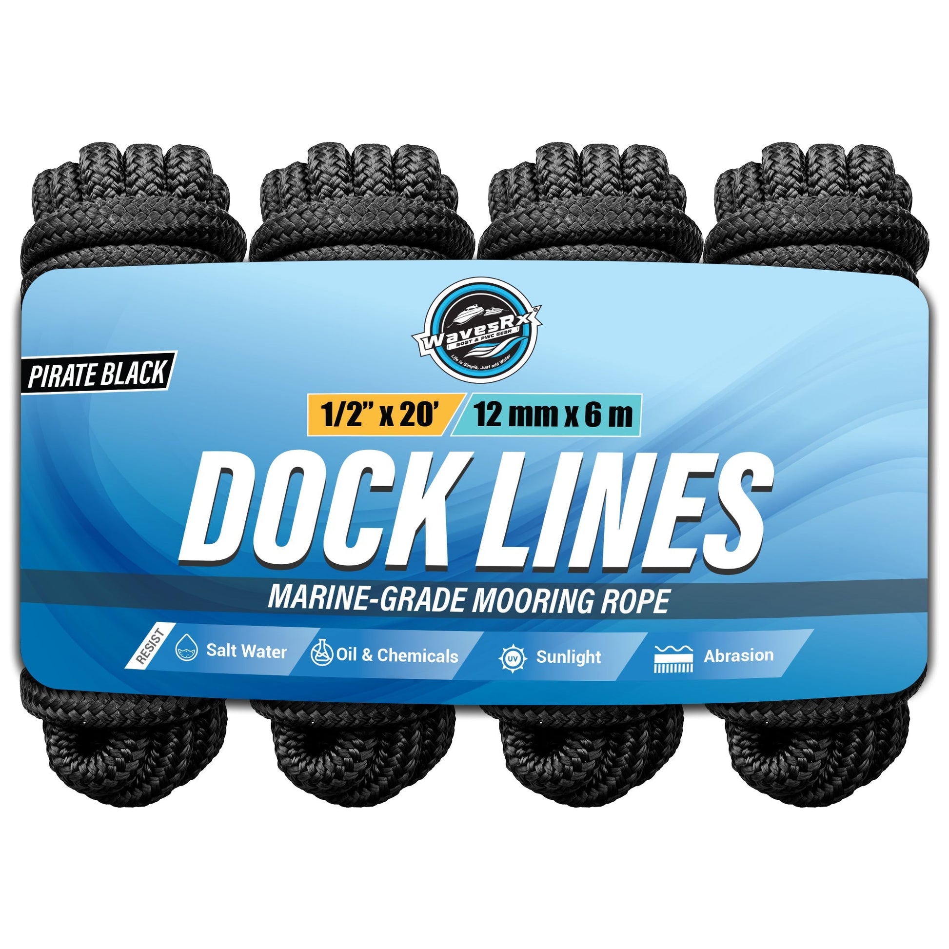 WavesRx 1/2” X 20’ DOCK LINES - Angler's Pro Tackle & Outdoors