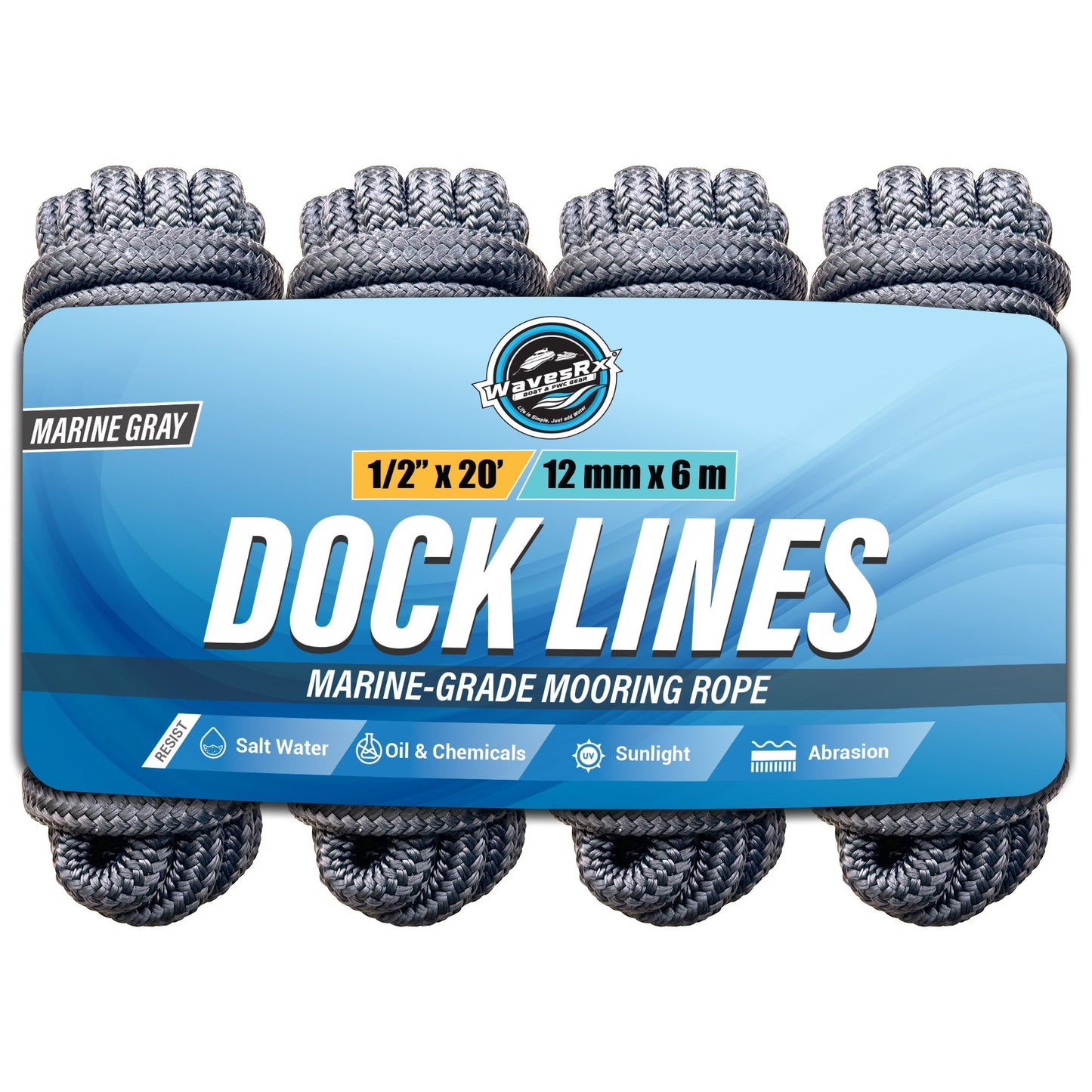 WavesRx 1/2” X 20’ DOCK LINES - Angler's Pro Tackle & Outdoors