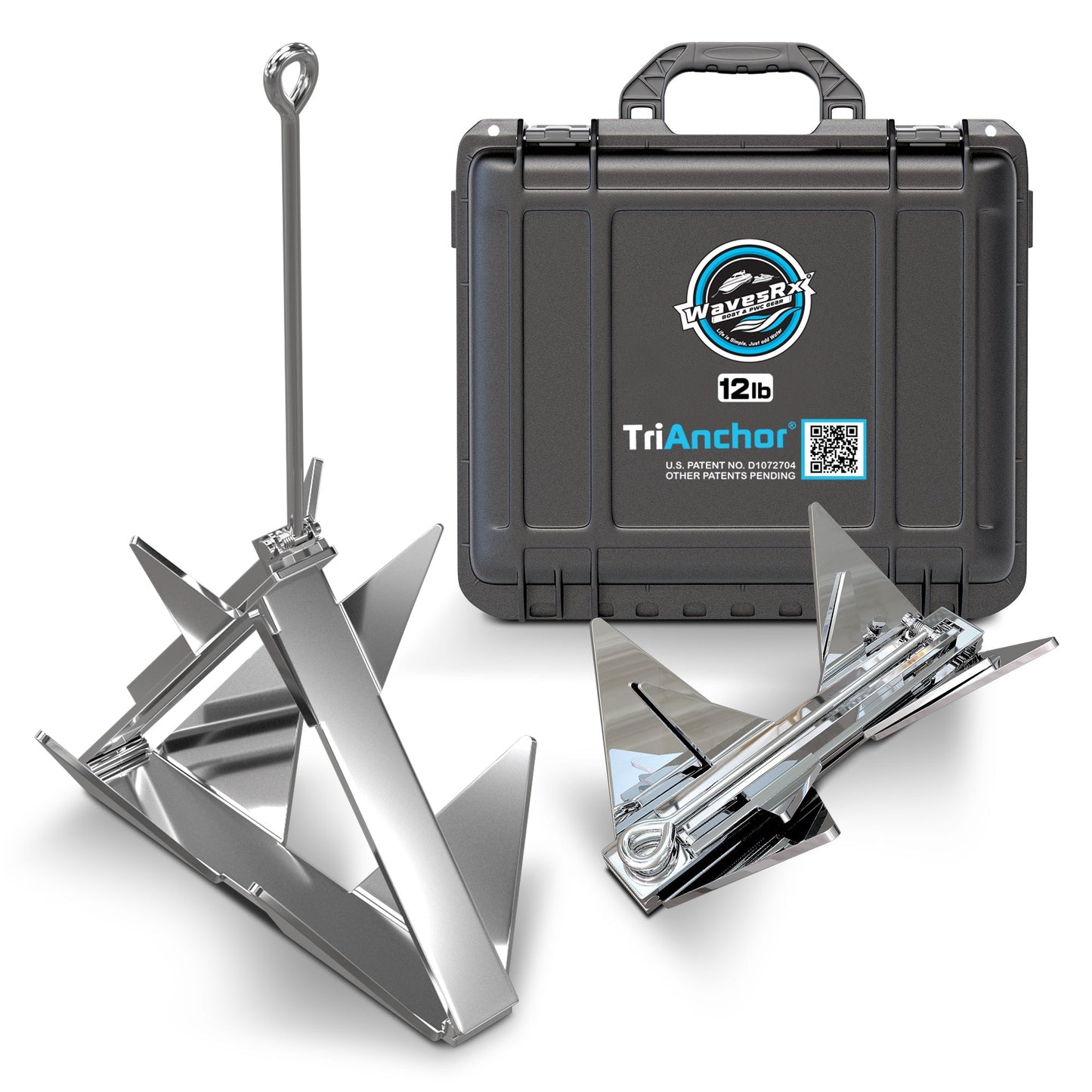 WavesRx 12LB FOLDING TRIANCHOR - Angler's Pro Tackle & Outdoors