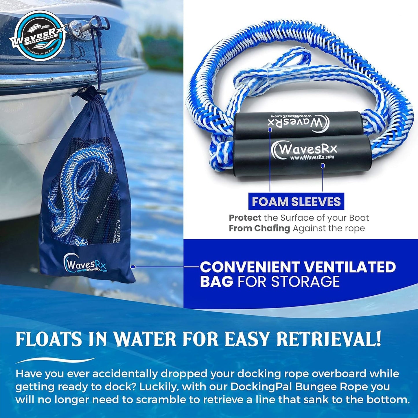 WavesRx 4' - 6' DOCKINGPAL BUNGEE - Angler's Pro Tackle & Outdoors