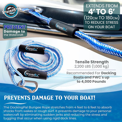 WavesRx 4' - 6' DOCKINGPAL BUNGEE - Angler's Pro Tackle & Outdoors