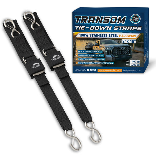 WavesRx 48" TRANSOM STRAPS SS - Angler's Pro Tackle & Outdoors