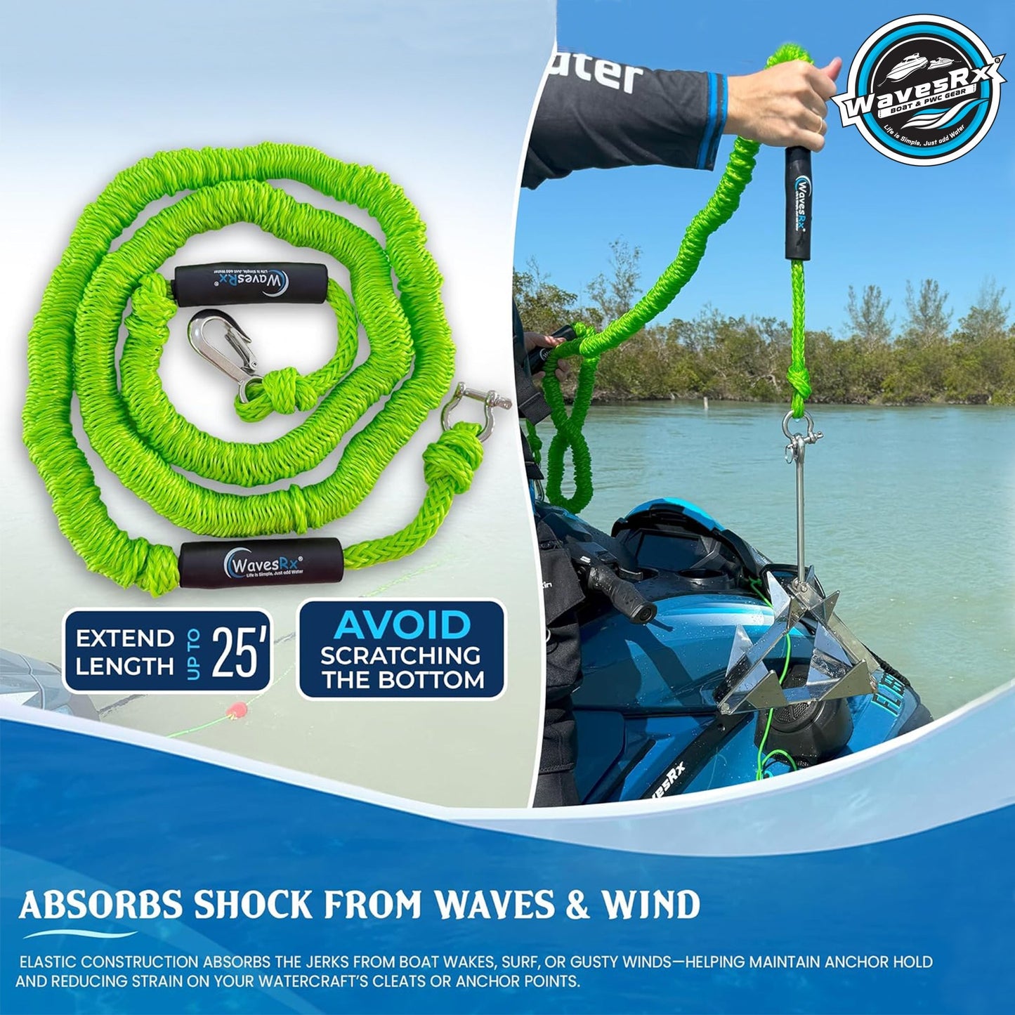 WavesRx 7' - 25' ROUND BUNGEE - Angler's Pro Tackle & Outdoors