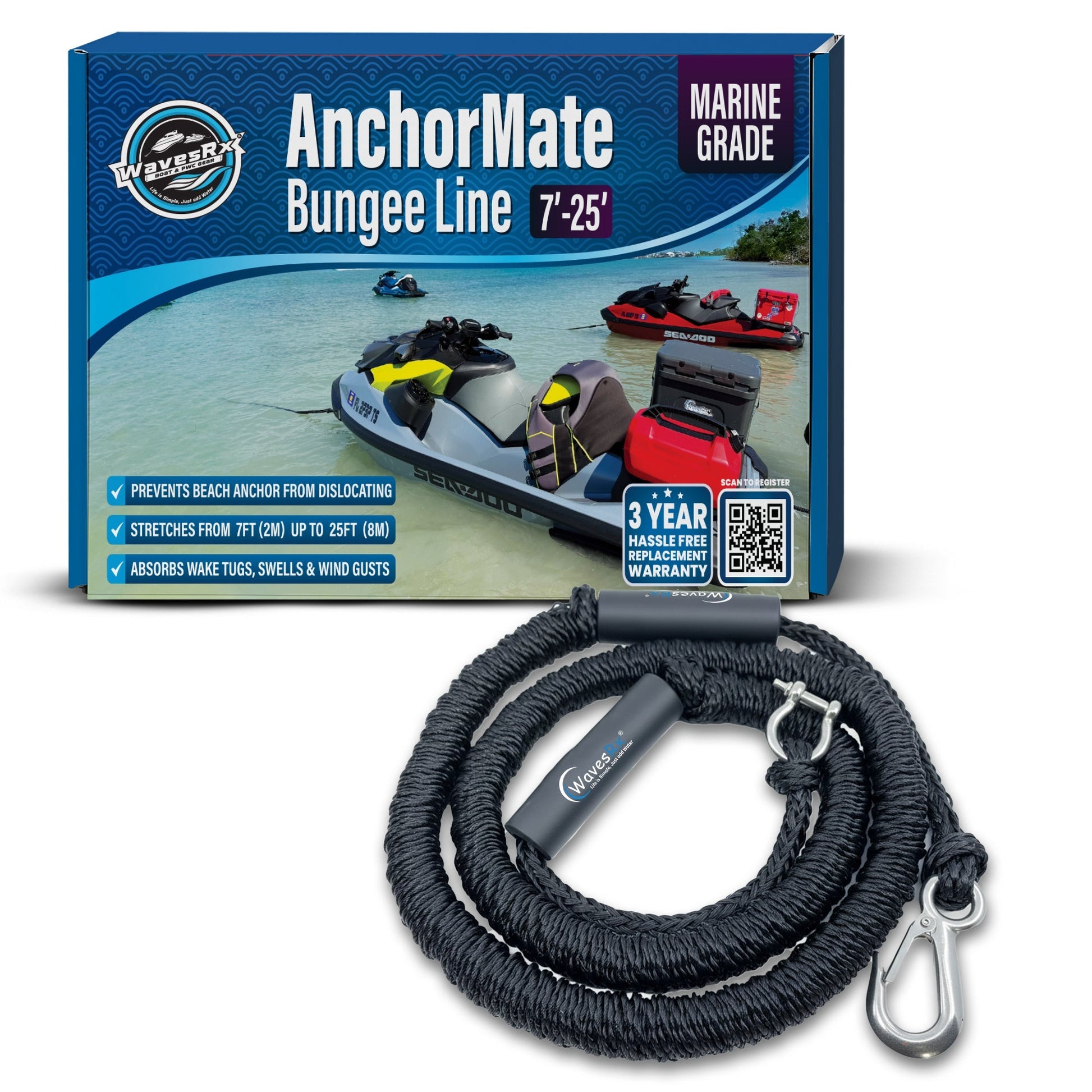 WavesRx 7' - 25' ROUND BUNGEE - Angler's Pro Tackle & Outdoors