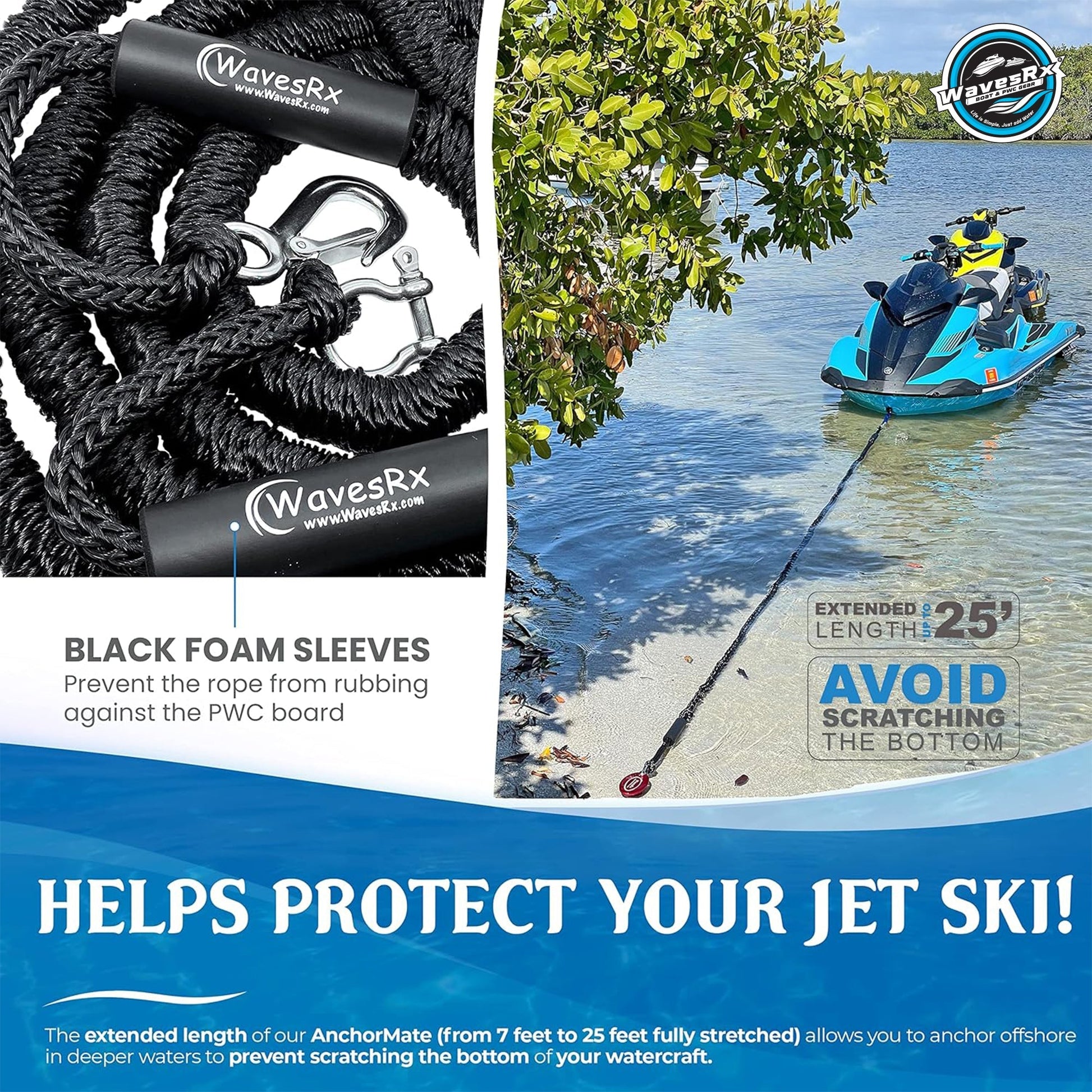 WavesRx 7' - 25' ROUND BUNGEE - Angler's Pro Tackle & Outdoors