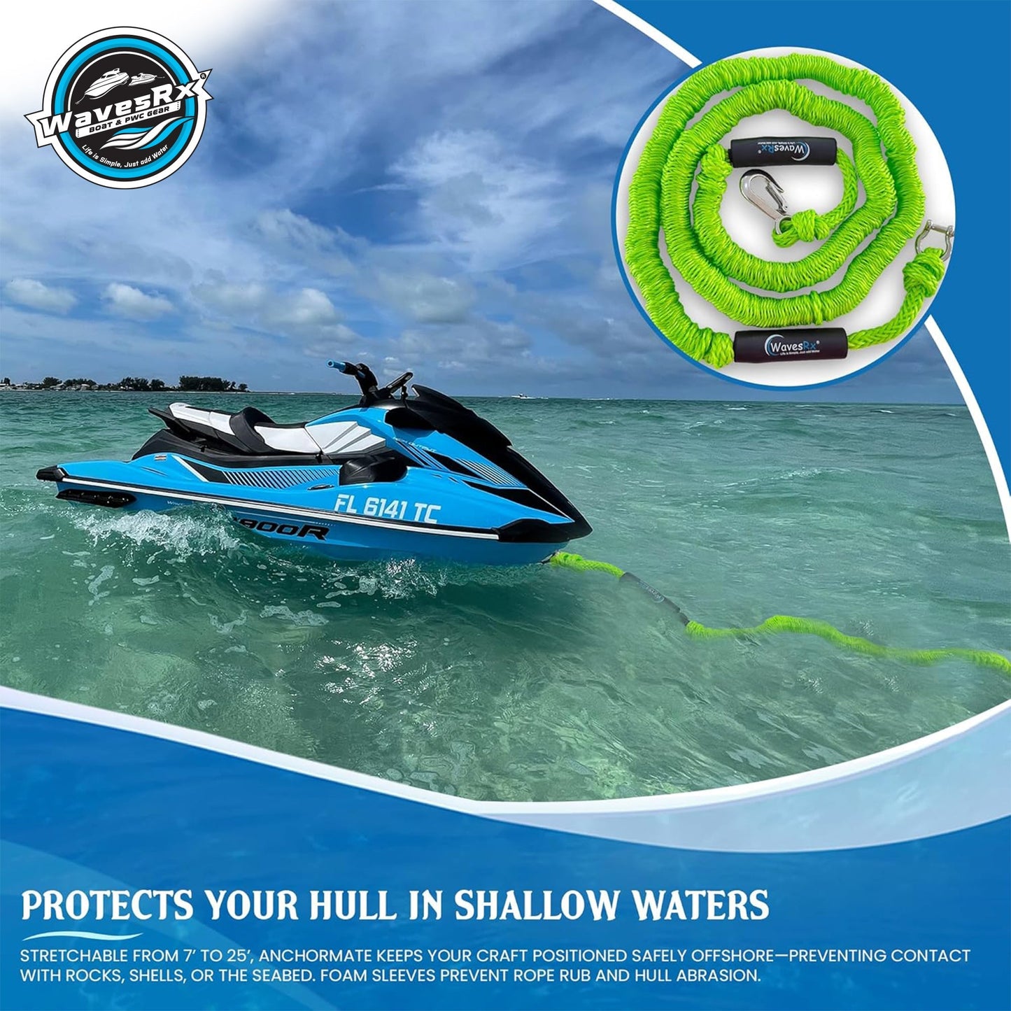 WavesRx 7' - 25' ROUND BUNGEE - Angler's Pro Tackle & Outdoors