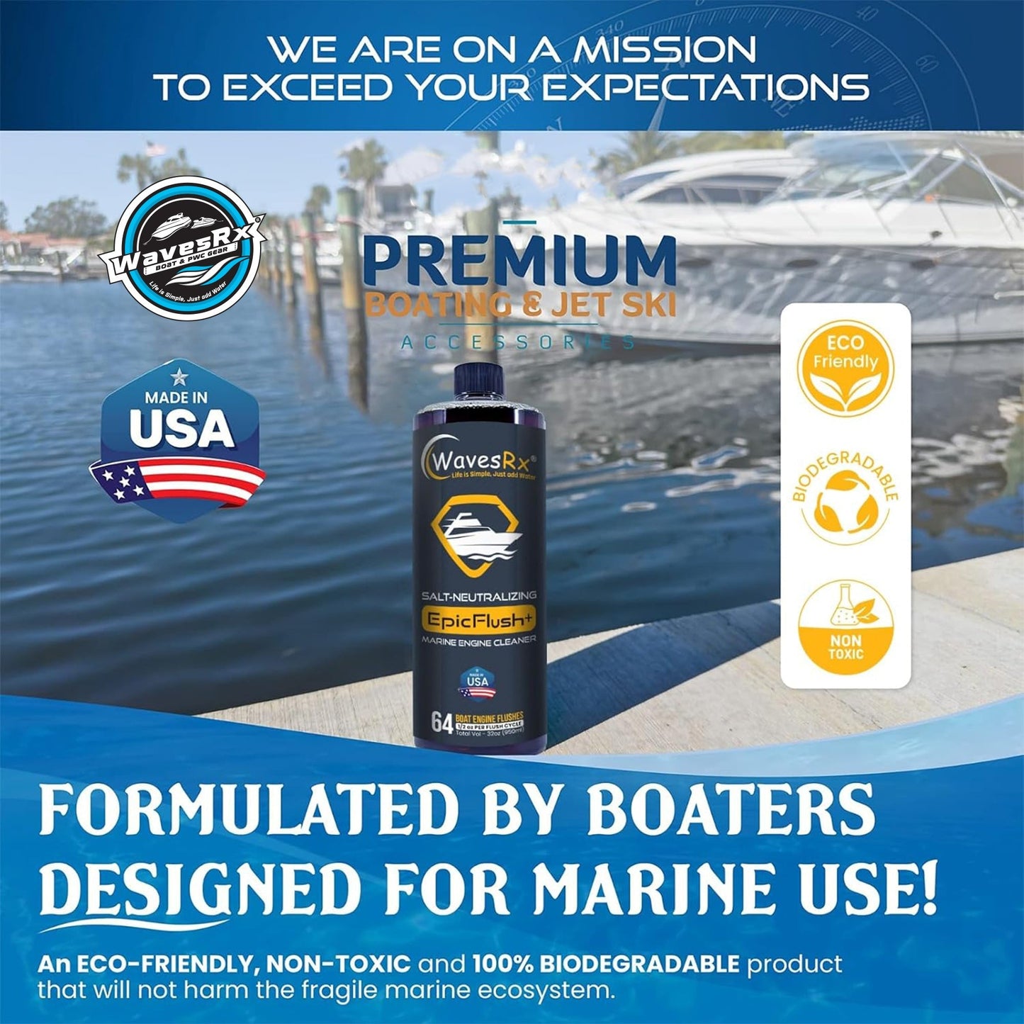 WavesRx EPICFLUSH ENGINE CLEANER - Angler's Pro Tackle & Outdoors