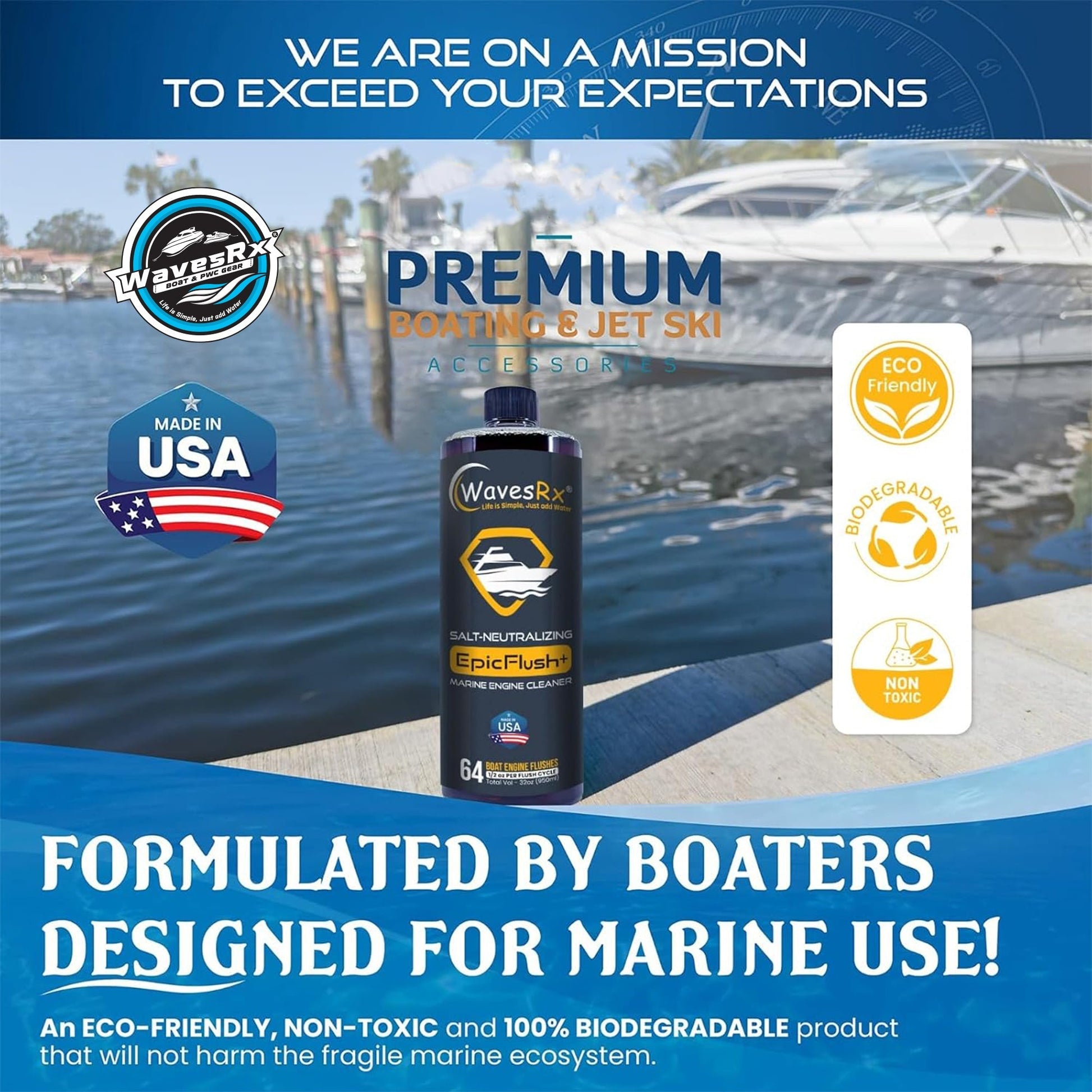 WavesRx EPICFLUSH ENGINE CLEANER - Angler's Pro Tackle & Outdoors